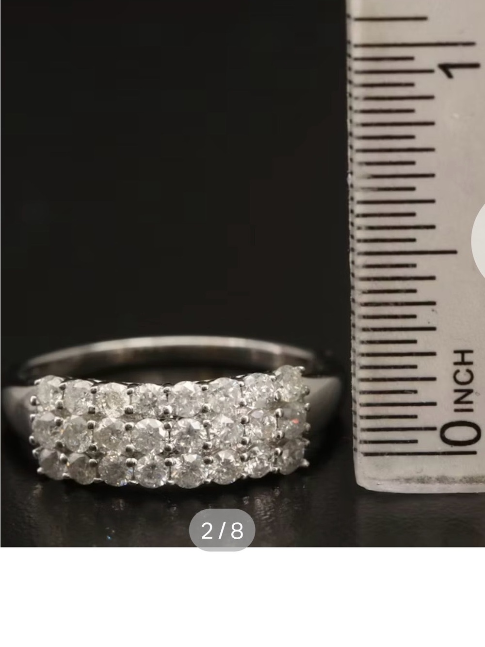 White 14K Gold - 1.02 ctw diamond ring - Picture 7 of 9